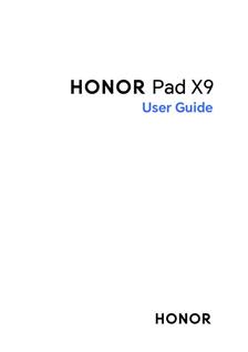Honor Pad X9 manual. Tablet Instructions.